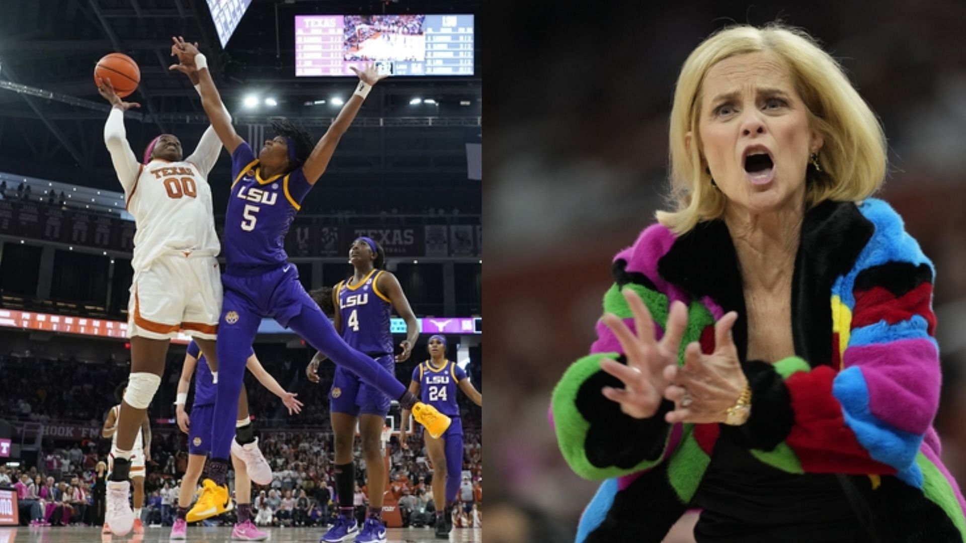 LSU Tigers coach Kim Mulkey and her team