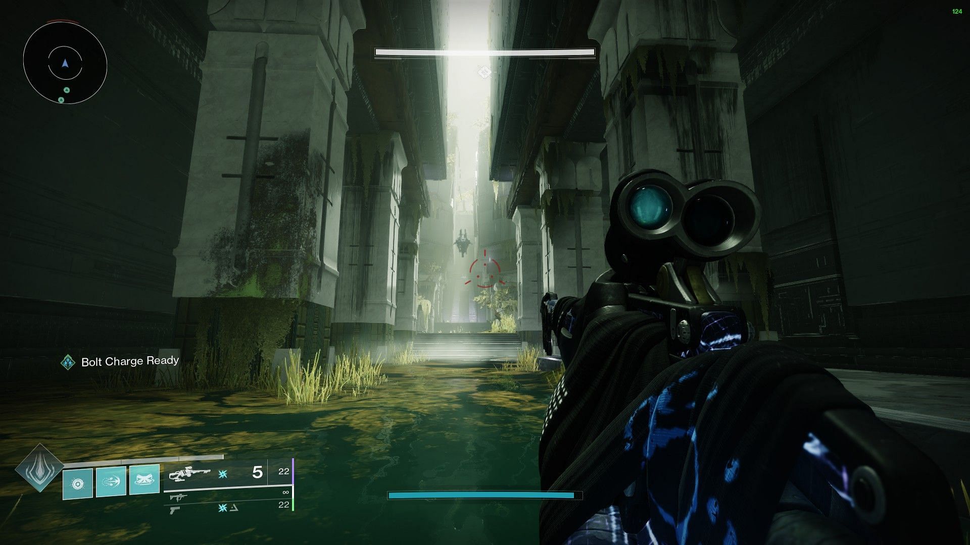 Shrieker in the hallway before the first encounter (Image via Bungie)