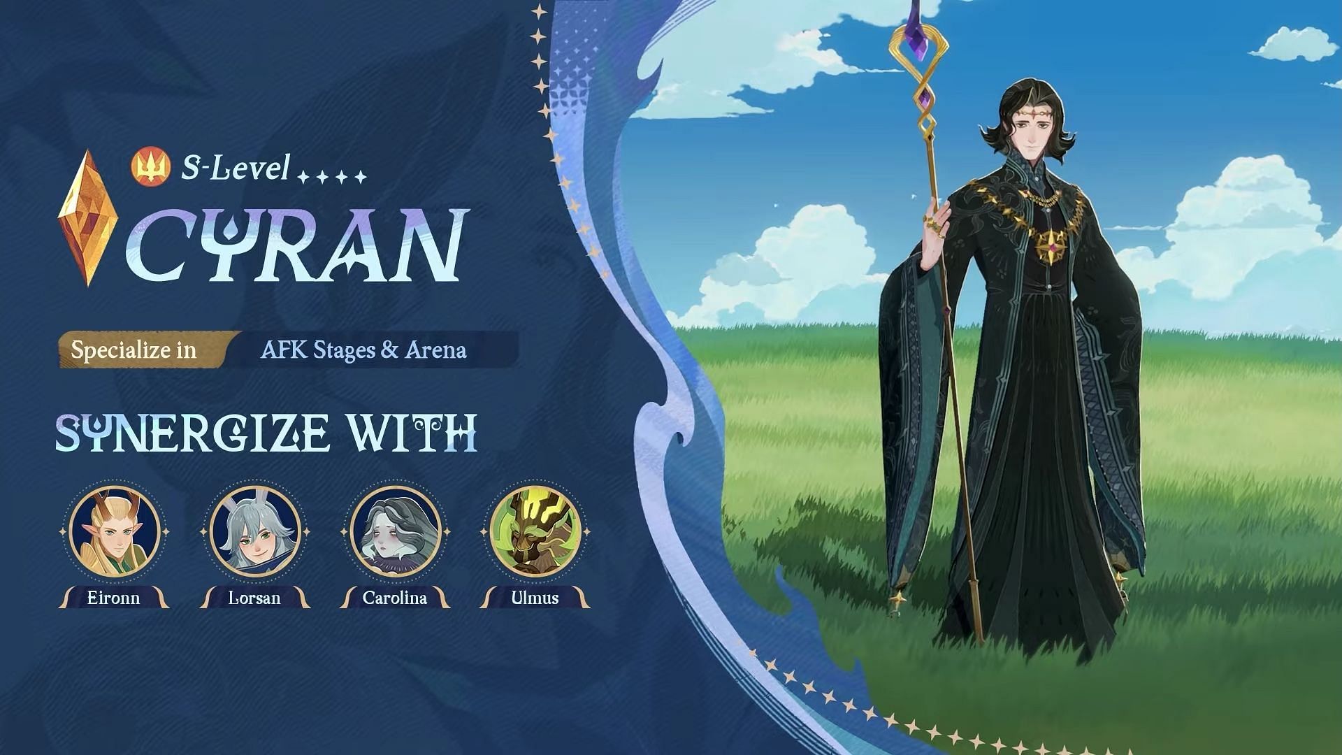 Cyran synergies in AFK Journey (Image via Lilith Games)