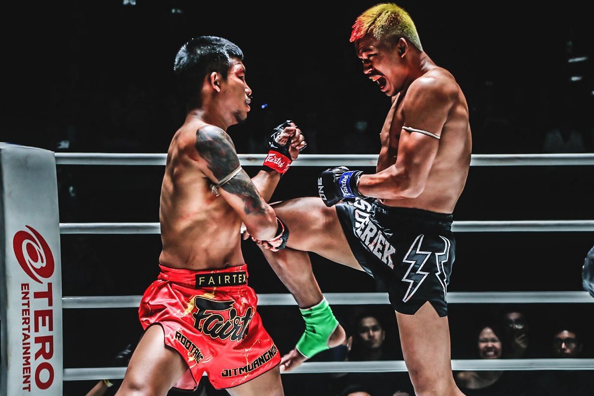 Rodtang and Superlek during their September 2023 mega fight. [Photo via: ONE Championship]