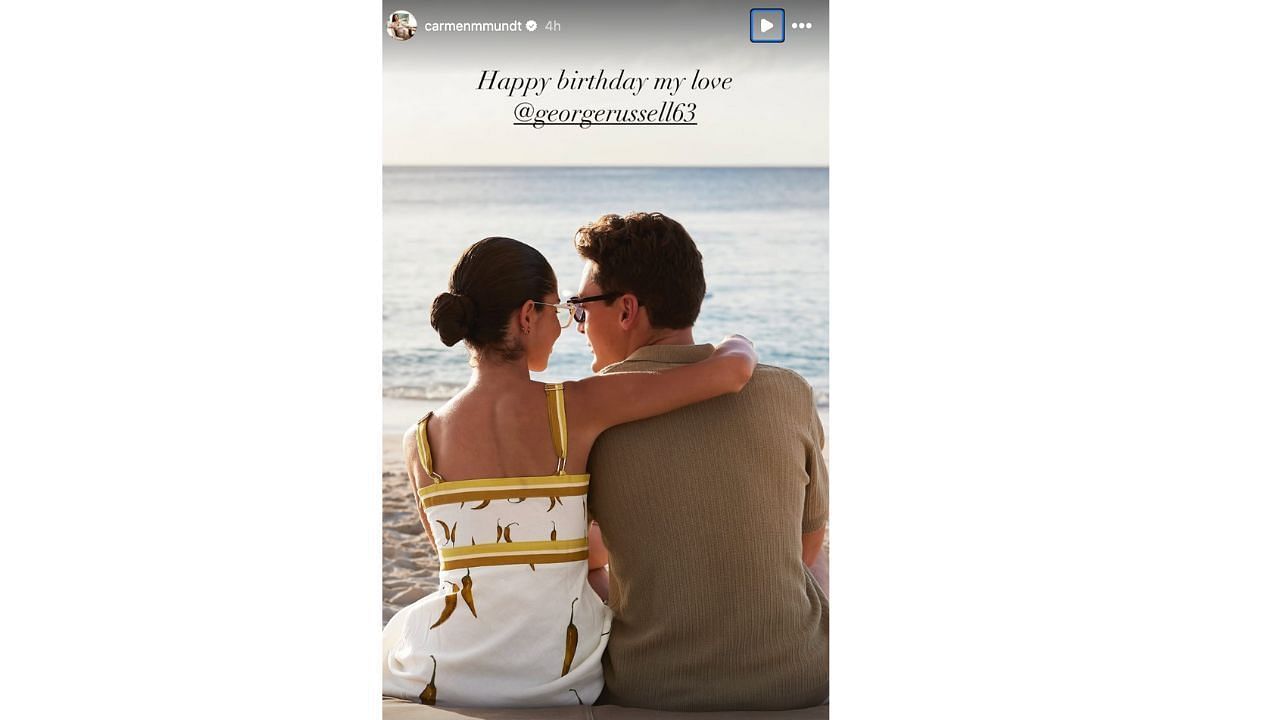 Carmen Mundt shares birthday wish for Russell [Image Source: @carmenmmundt/Instagram]