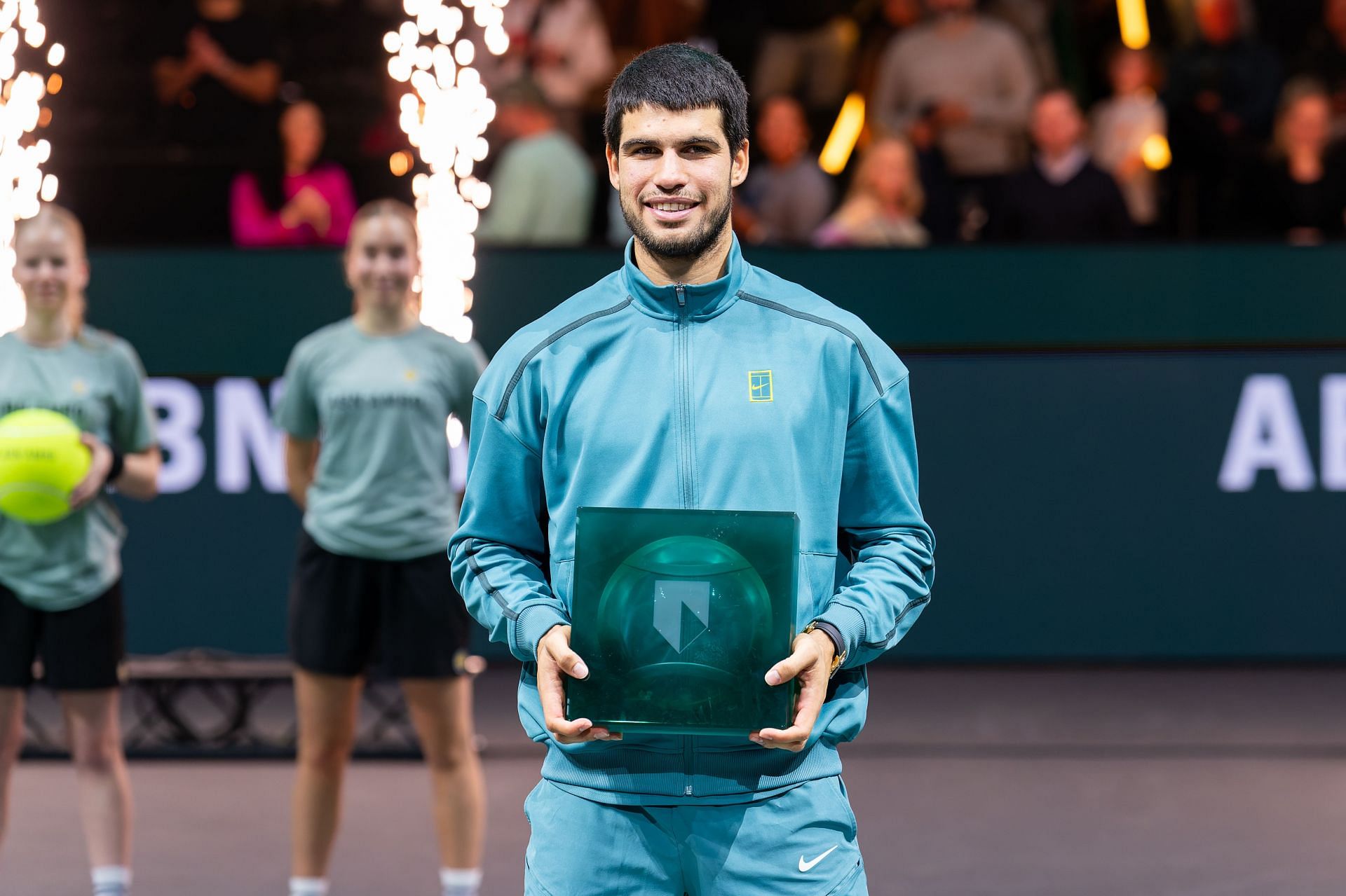 Carlos Alcaraz at the ABN AMRO Open 2025. (Photo: Getty)