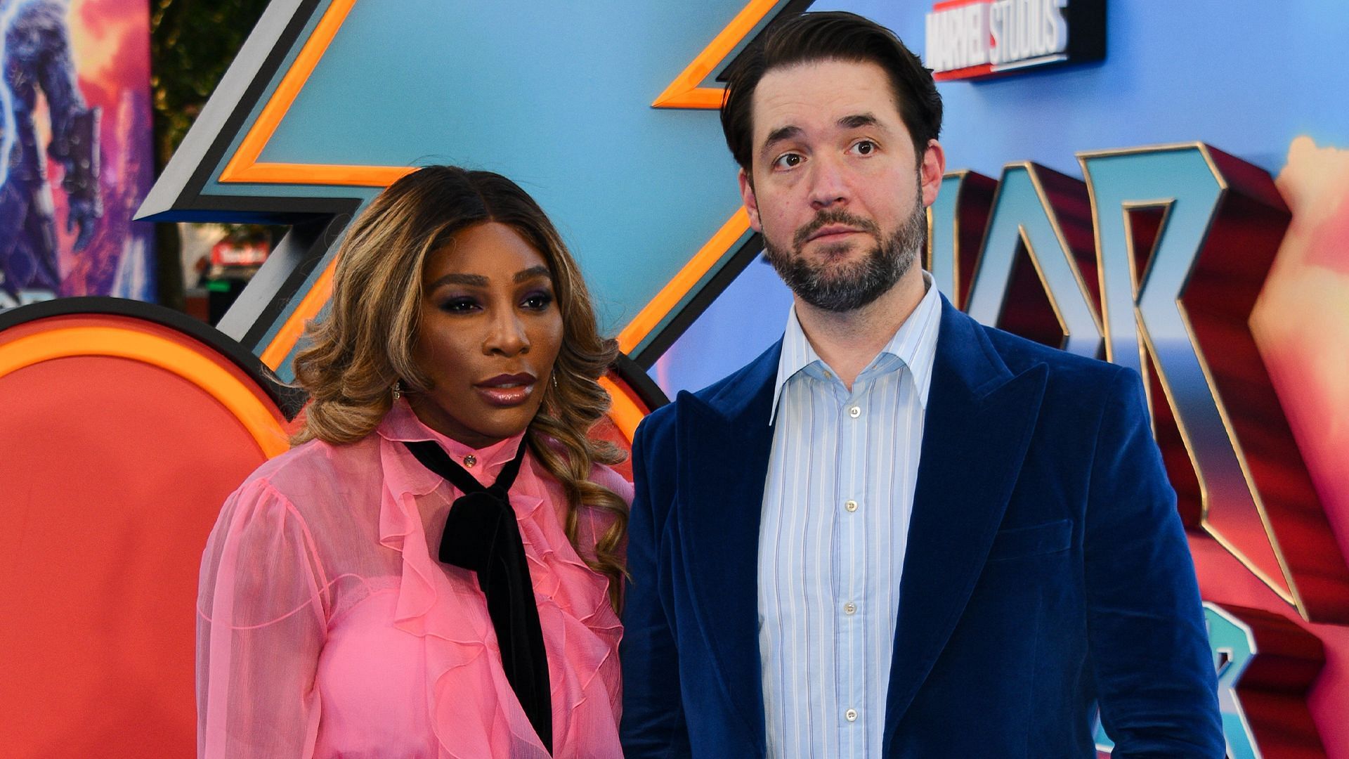 Serena Williams(left) with husband Alexis Ohanian(right). Image: Getty