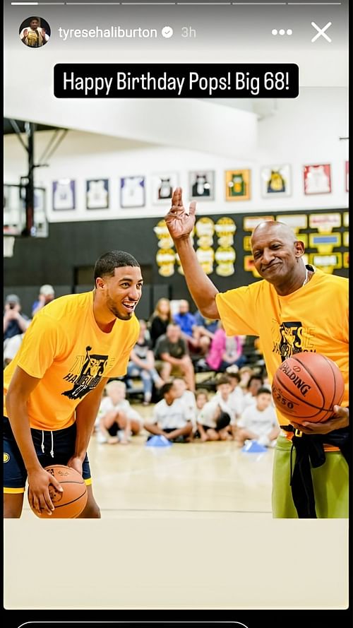 Tyrese Haliburton's IG story [Credit: IG/@tyresehaliburton]