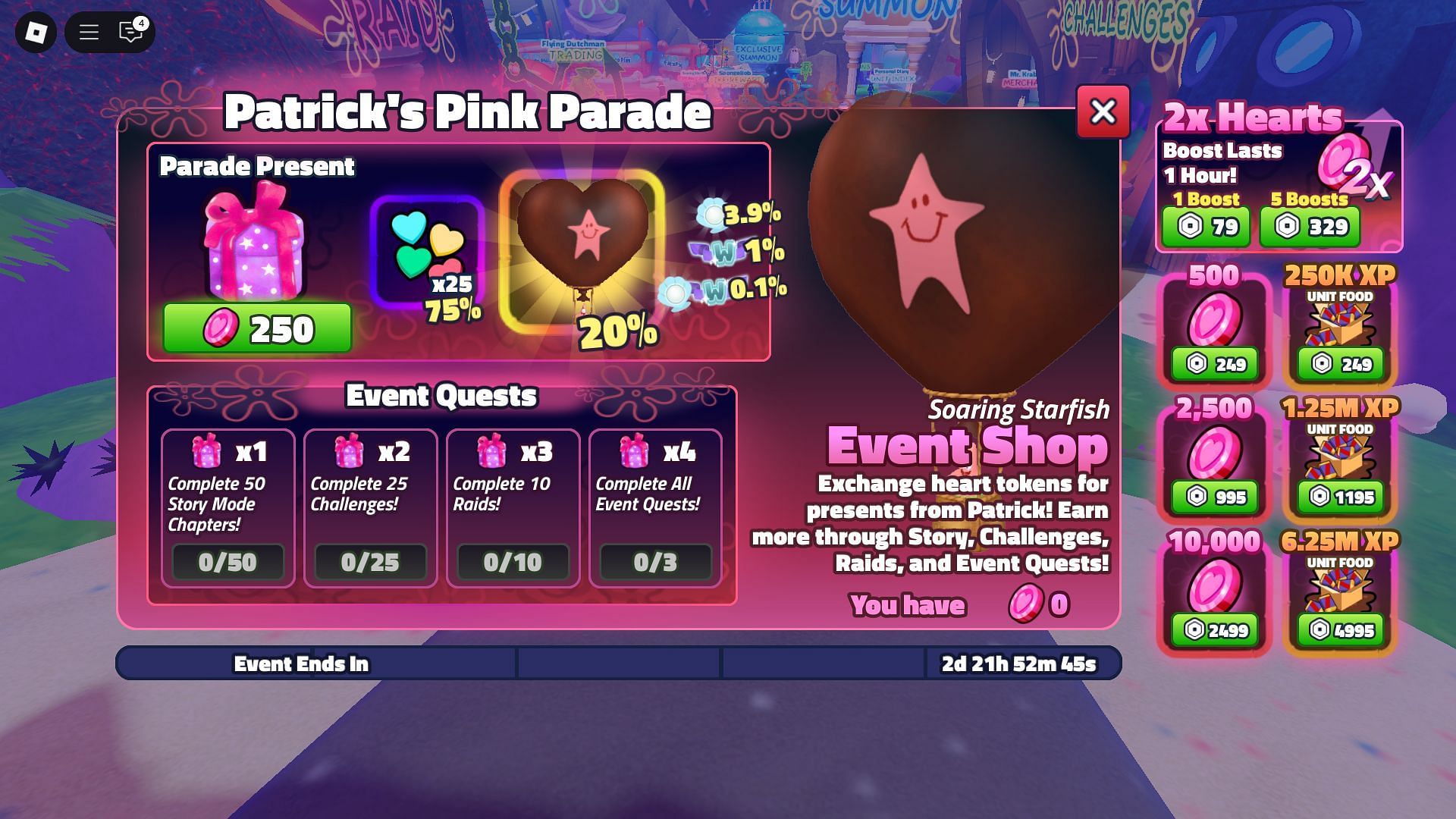 Patrick&#039;s Pink Parade (Image via Roblox)