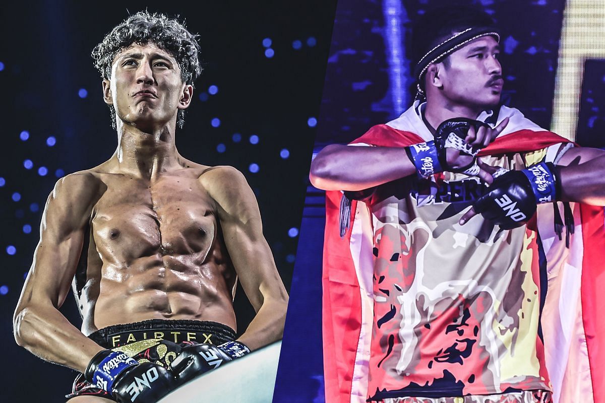 Nabil Anane (left) and Superlek Kiatmoo9 (right). [Photos from ONE Championship]