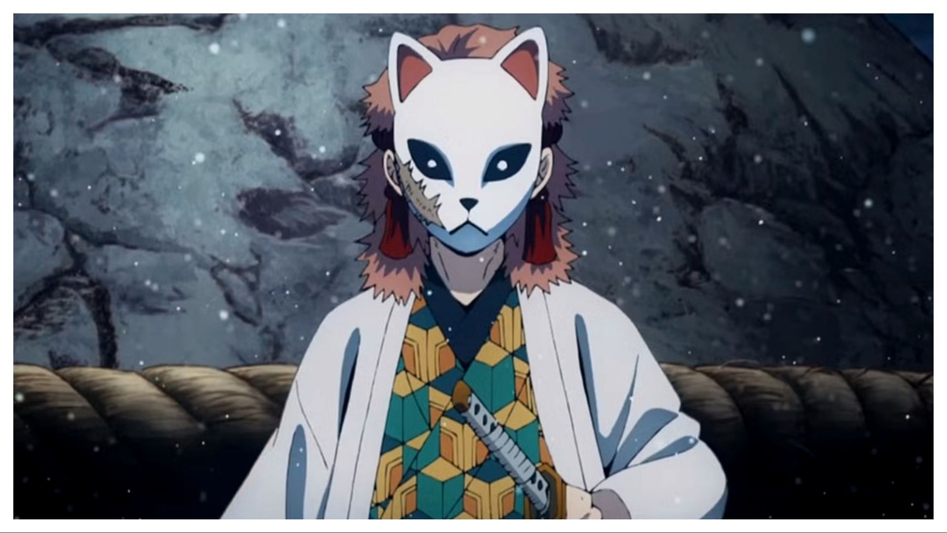 Sabito wearing his mask (Image via Ufotable)