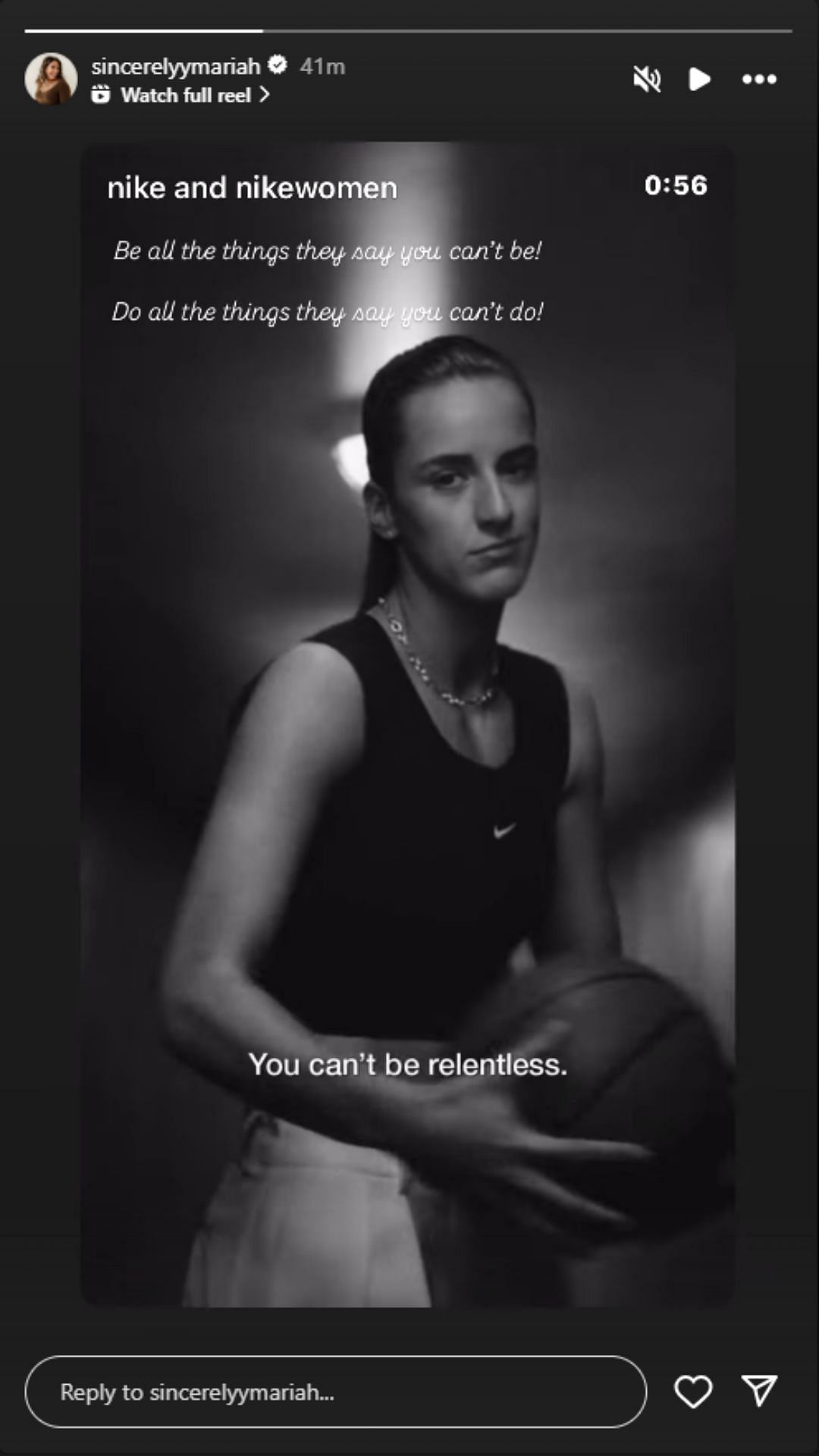 Giannis Antetokounmpo&#039;s wife Mariah Riddlesprigger reacts to Caitlin Clark headlining Nike&#039;s newest ad (Image Credit: @sincerelyymariah on Instagram)