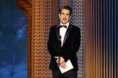 What did Colin Farrell say about Jamie Lee Curtis while receiving his first SAG Award?