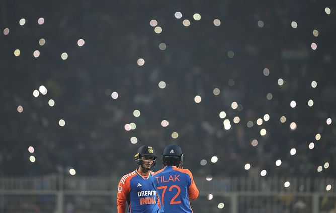 T20 stars Abhishek Sharma and Tilak Varma attend IND vs PAK 2025 Champions Trophy match in Dubai [In Pictures]
