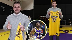 "Luka love bronny already": Fans react as LeBron James' son Bronny James appears to argue with fan while Luka Doncic smiles