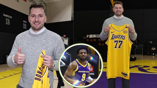 Luka love bronny already": Fans react as LeBron James' son Bronny James appears to argue with fan while Luka Doncic smiles