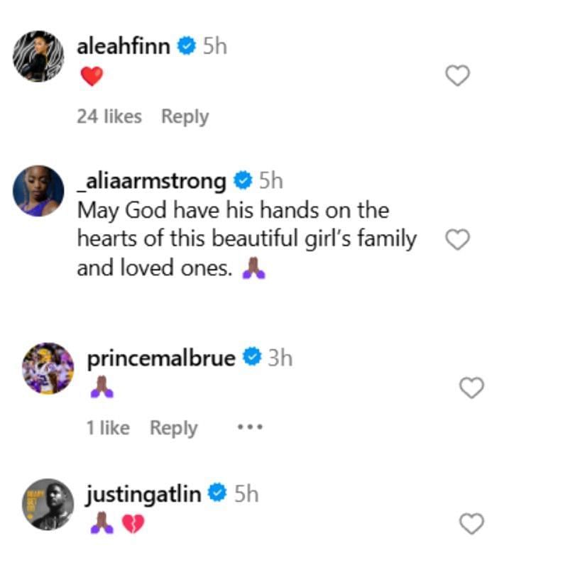 Justin Gatlin, Aleah Finnegan and others mourn demise of LSU Pole Vaulter
