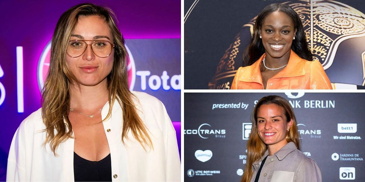 Paula Badosa, Sloane Stephens and Maria Sakkari attend Merida Open players