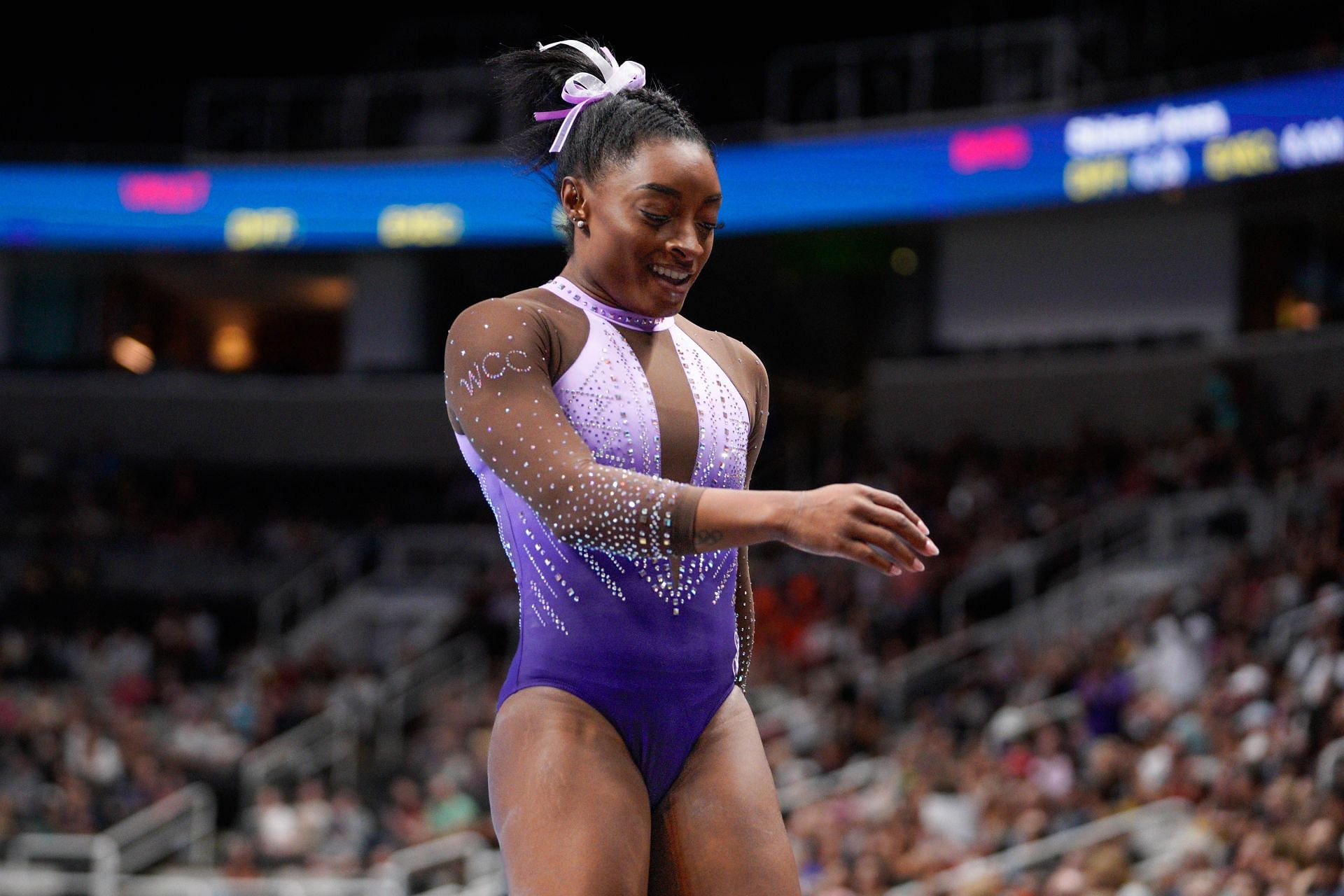 Simone Biles at SAP Center in San Jose, California. (Image Source: Getty)