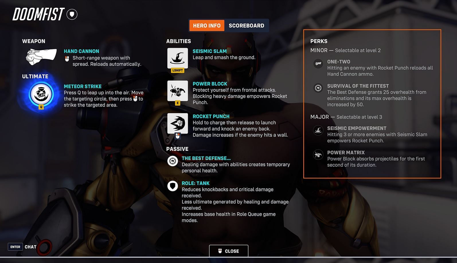 Doomfist perks in Overwatch 2 (Image via Blizzard Entertainment)