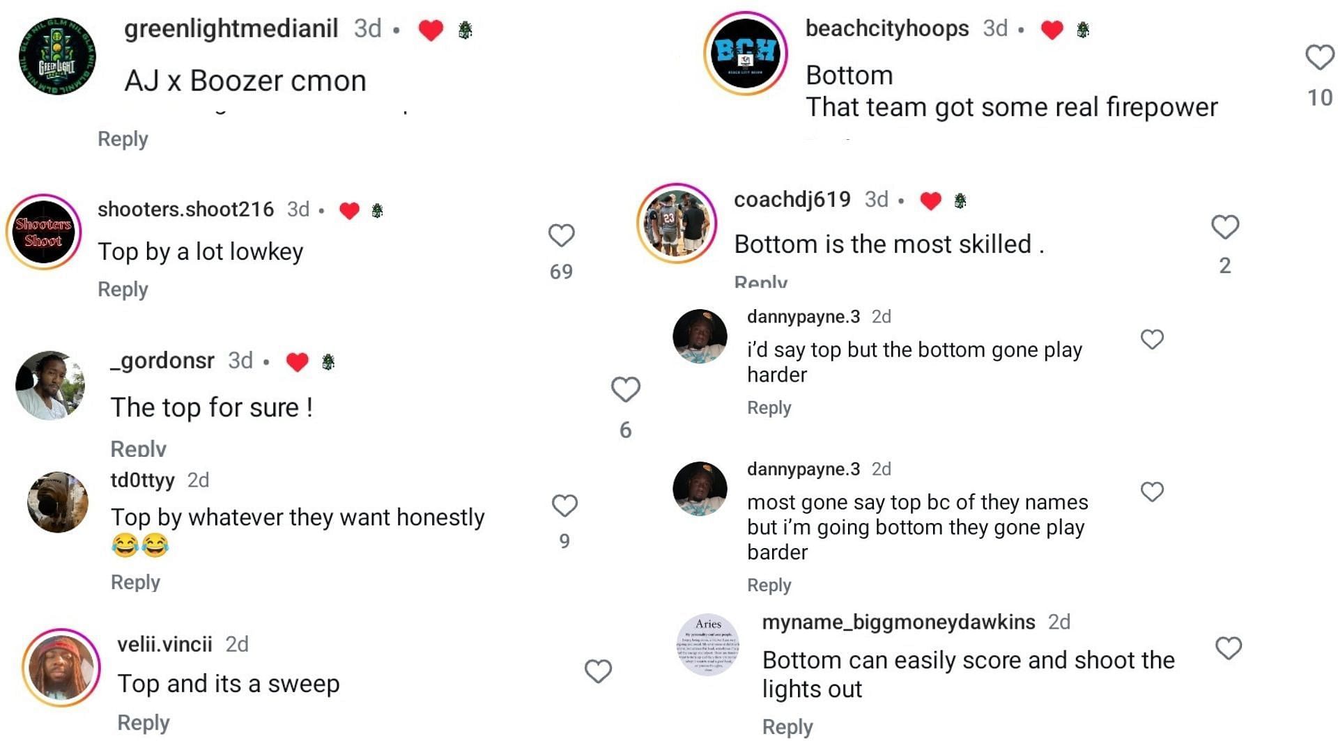 &quot;AJ x Boozer c&#039;mon&quot;: Hoops fans react to who would win a matchup between a team of the top 12 high school basketball prospects ft. Alijah Arenas, AJ Dybantsa. (Image via Instagram @greenlightmedia)