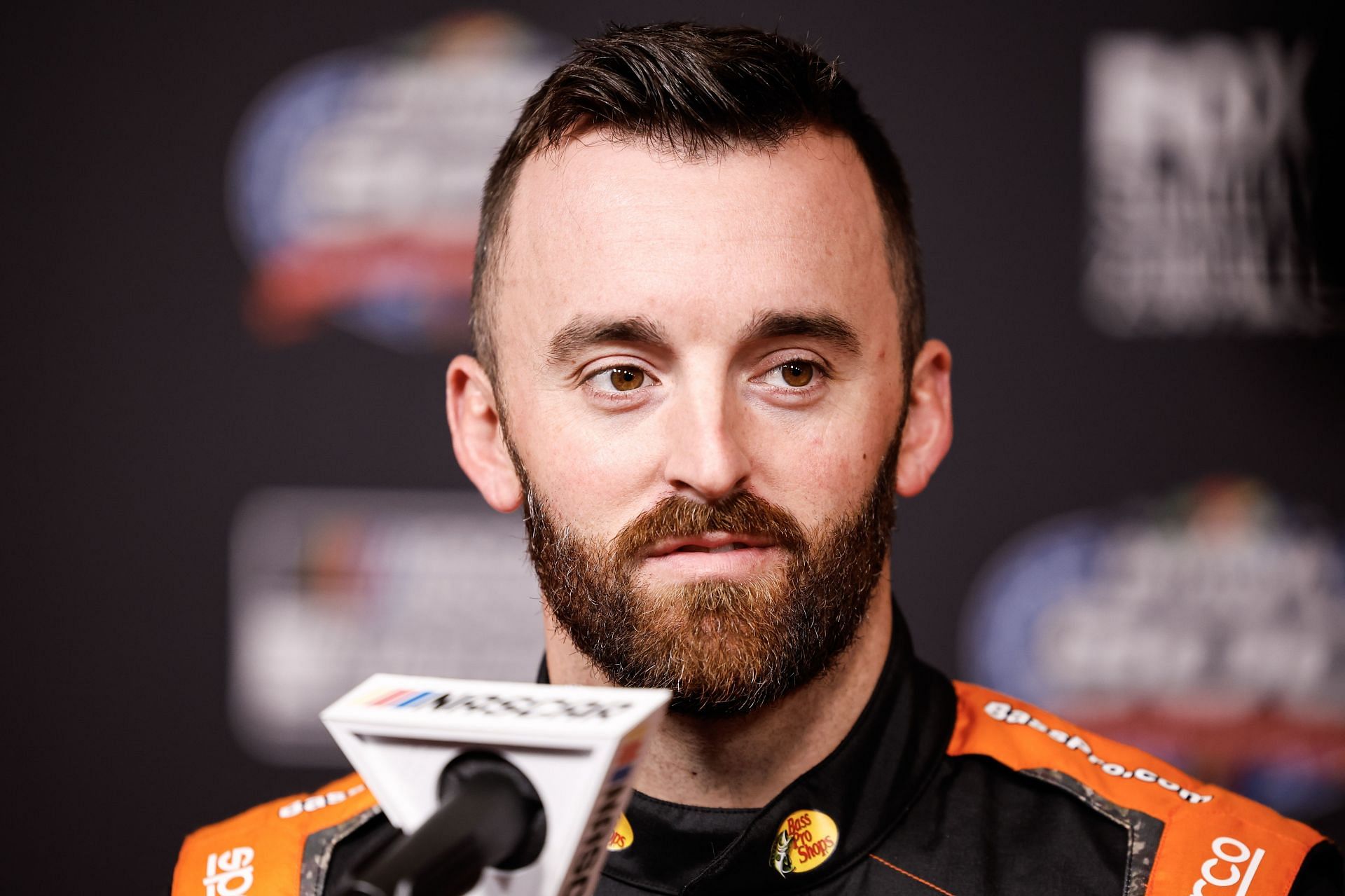 DAYTONA BEACH, FLORIDA - FEBRUARY 14: Austin Dillon speaks to the Media during the NASCAR Cup Series 66th Annual Daytona 500 Media Day at Daytona International Speedway on February 14, 2024 in Daytona Beach, Florida. (Photo by James Gilbert/Getty Images) - Source: Getty