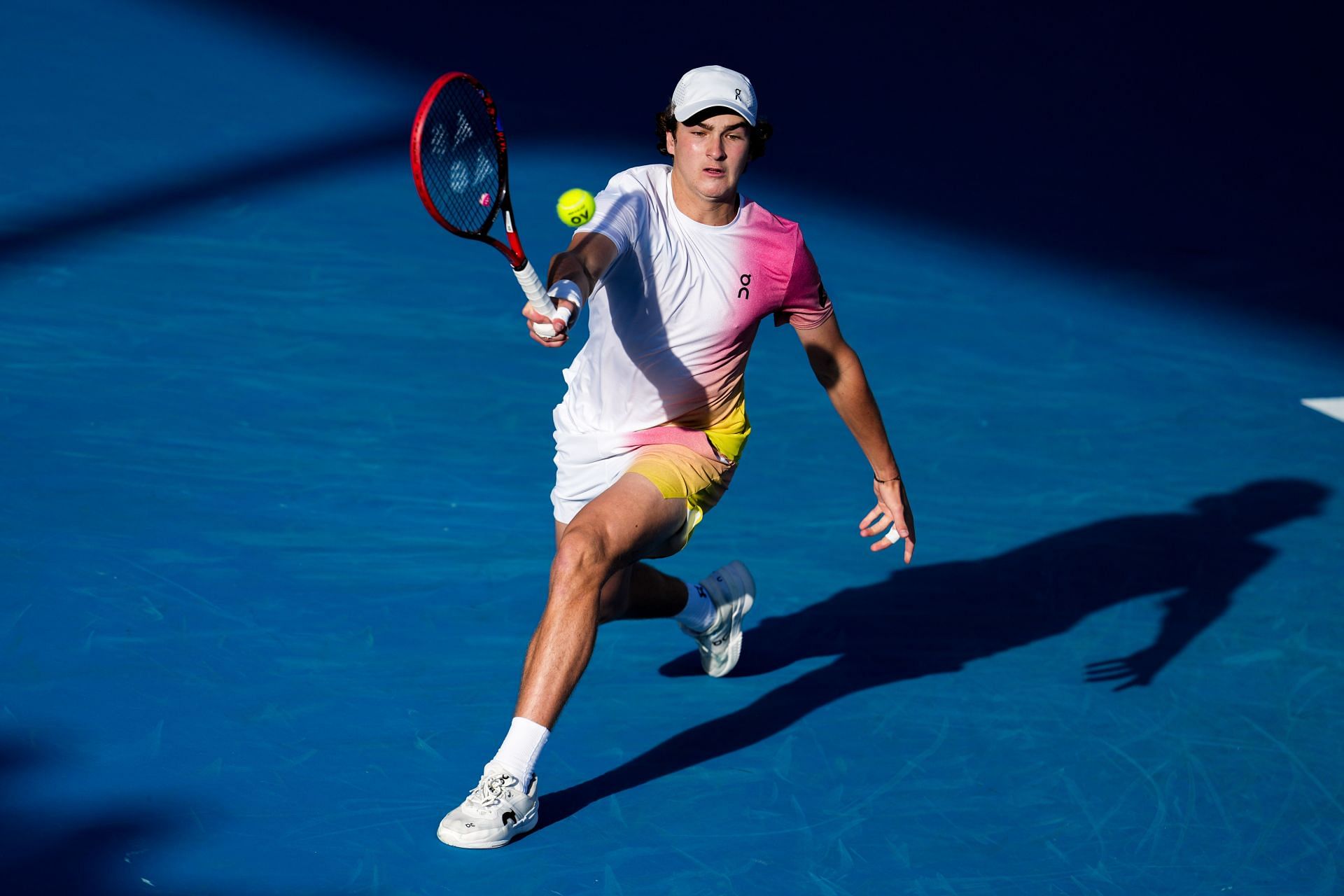 Joao Fonseca in action at the 2025 Australian Open (Source: Getty)