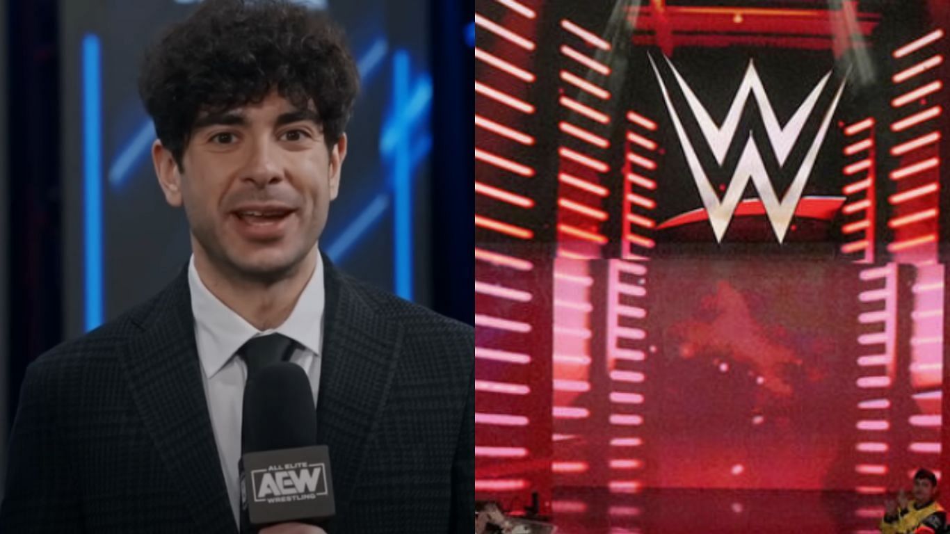 Tony Khan is the president of AEW &amp; ROH [Image source: AEW YouTube, WWE.com]