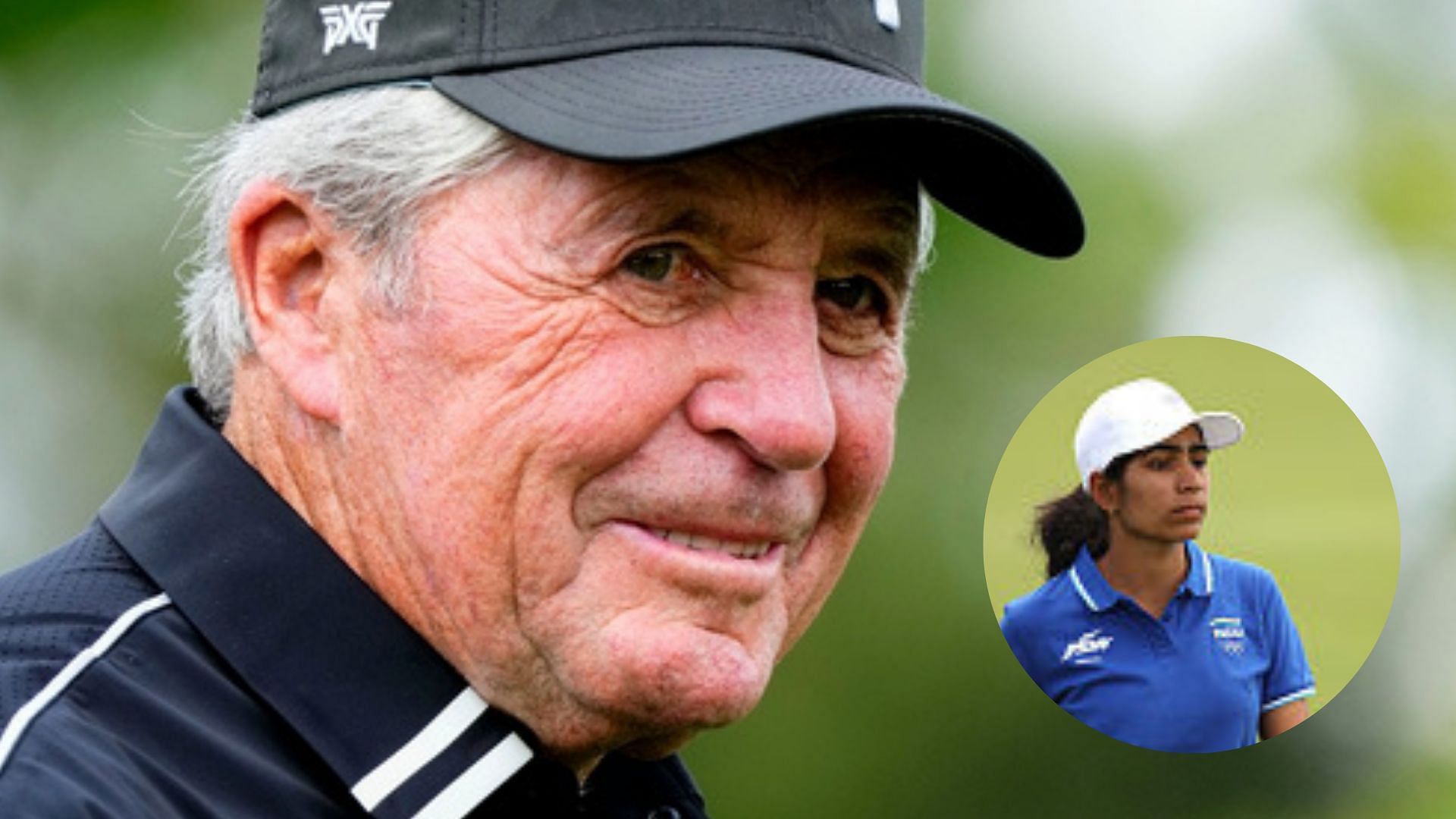 Gary Player and Diksha Dagar (Image via Imagn and Getty)