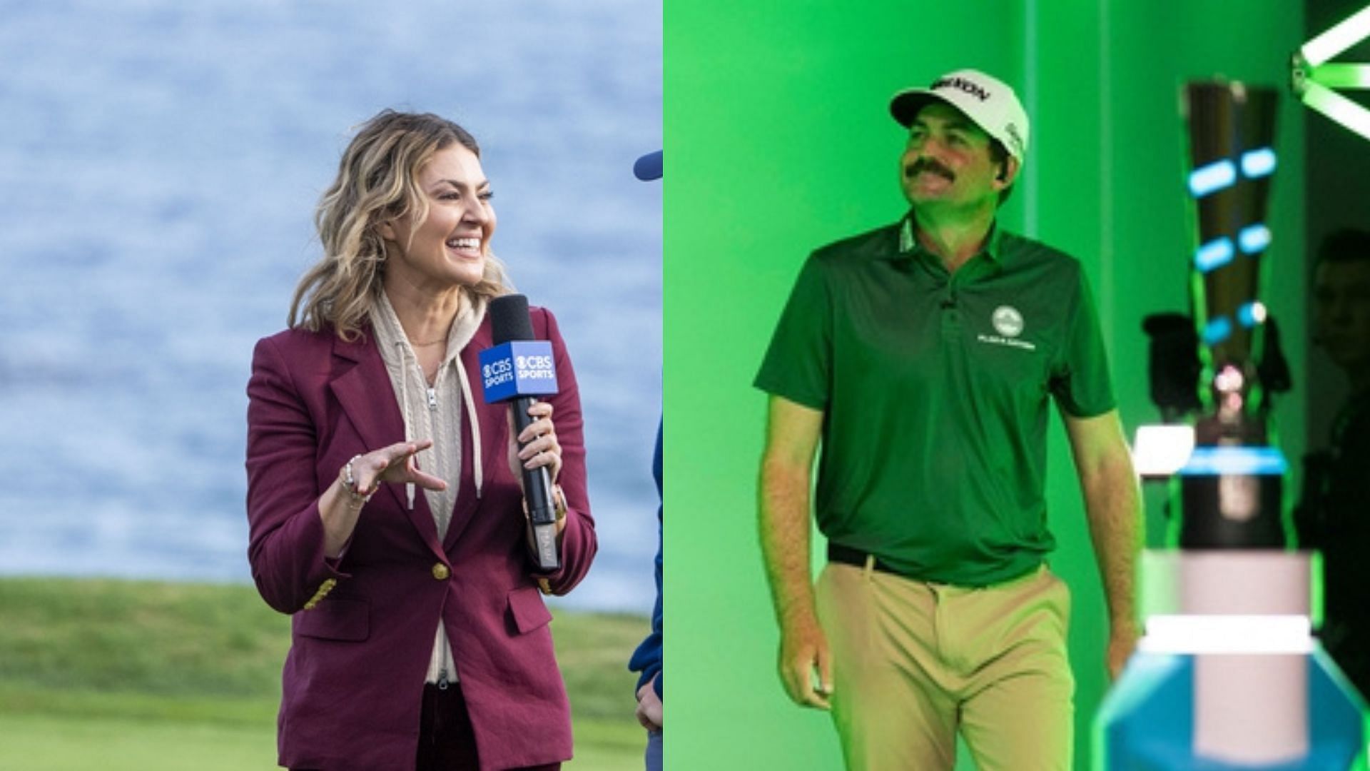 Amanda Balionis and Keegan Bradley (Image via Imagn)