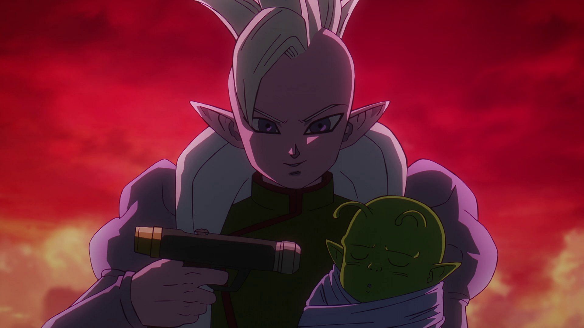 Degesu threatening Dende in the most recent episode (Image via Toei Animation)