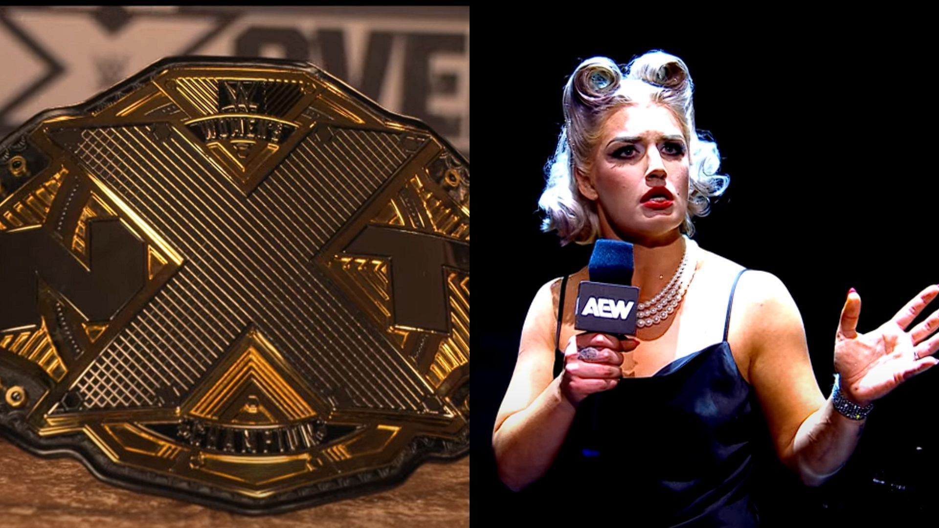 Toni Storm recently brought back her Timeless persona [photos: WWE and AEW Official YouTube Channels]