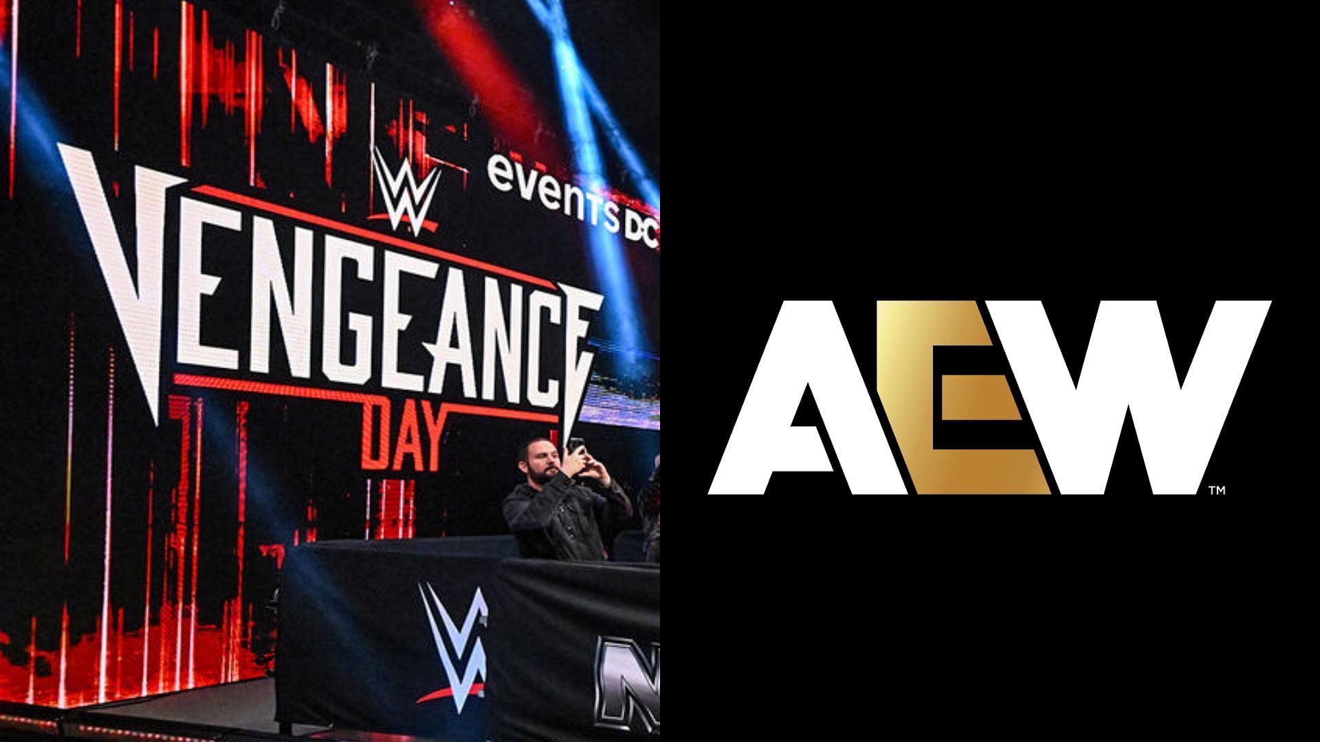 WWE Vengeance Day took place earlier tonight [photo: wwe.com and AEW Official Website]