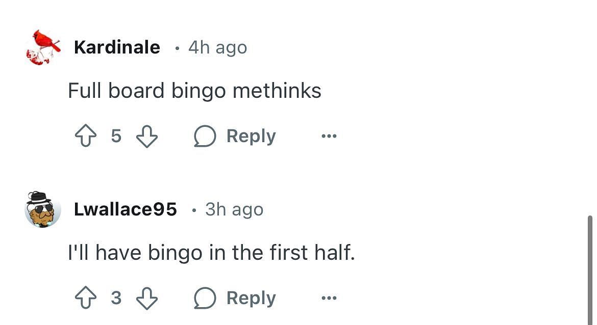 Reddit users highlight their confidence in being able to get bingo (r/CollegeBasketball)