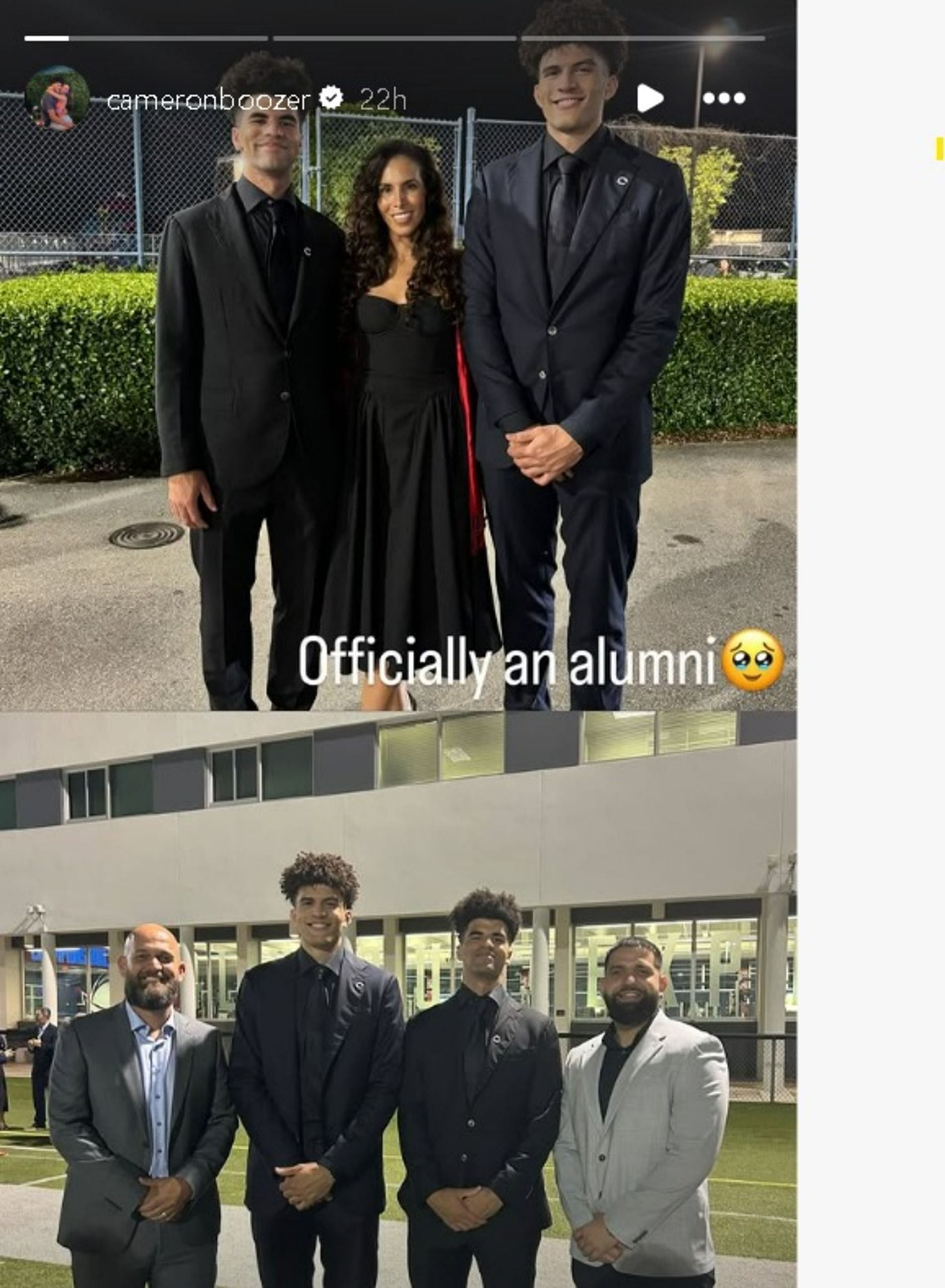 Cayden and Cameron Boozer pose with mom ahead of final high school game vs. Miami (Source: Instagram/ cameronboozer)