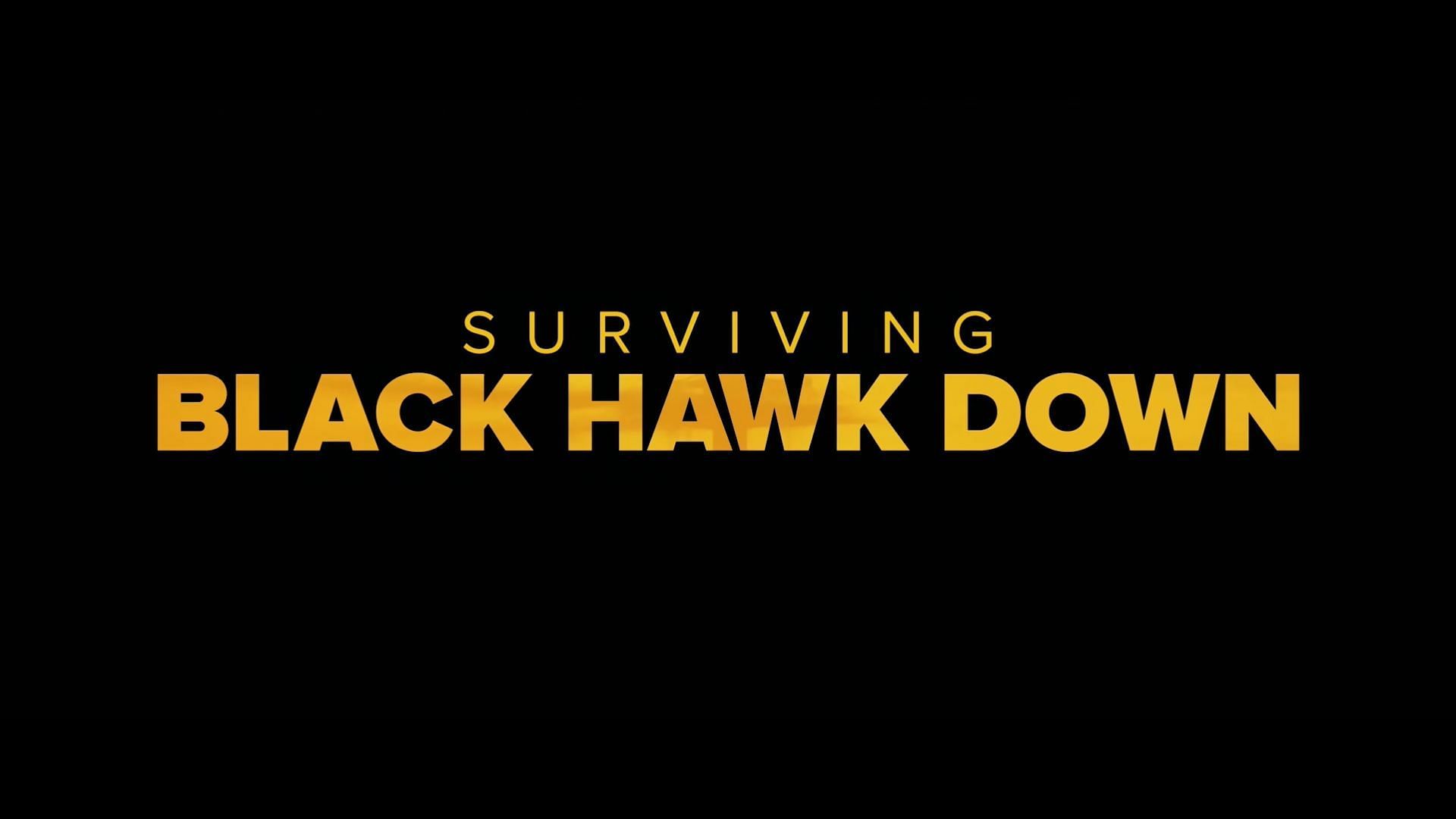 A snap from the Surviving Black Hawk Down trailer (Image via Netfix)