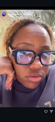 Still from Taylor Townsend's Instagram story (@tay_taytownsend)