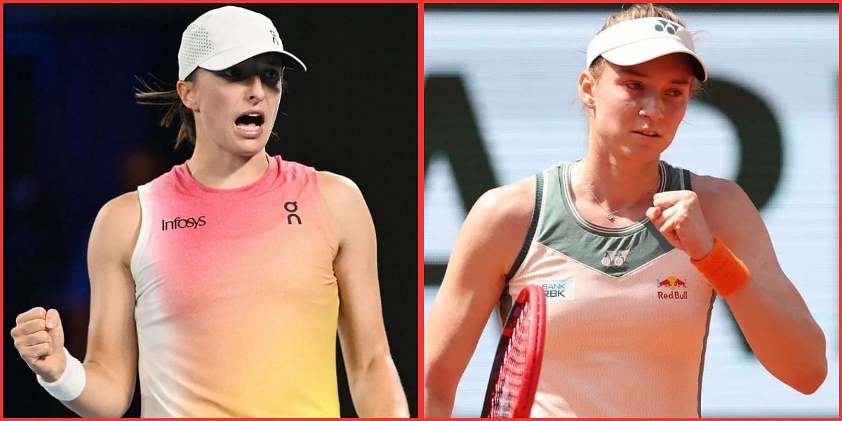 Iga Swiatek and Elena Rybakina will meet for the eighth time on the WTA Tour. (Photo credit: Getty)