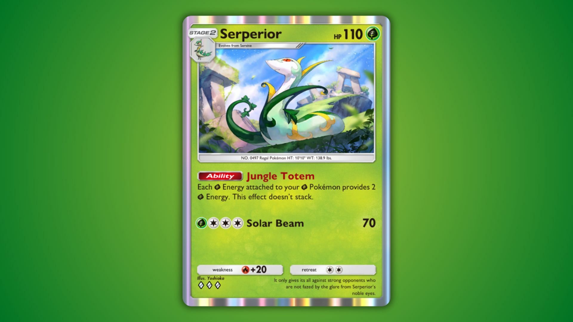 Serperior card in Pokemon TCG Pocket (Image via The Pokemon Company)