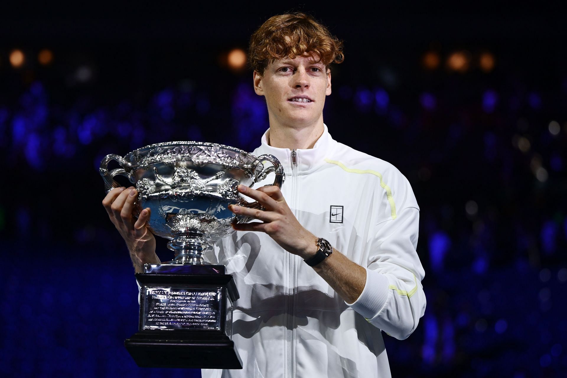 Jannik Sinner with the 2025 Australian Open trophy [Image Source: Getty Images]