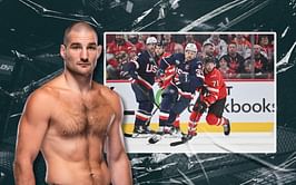 Sean Strickland gives six-word reaction as USA vs. Canada NHL game sees three fights in first nine seconds, including JT Miller-Colton Parayko clash