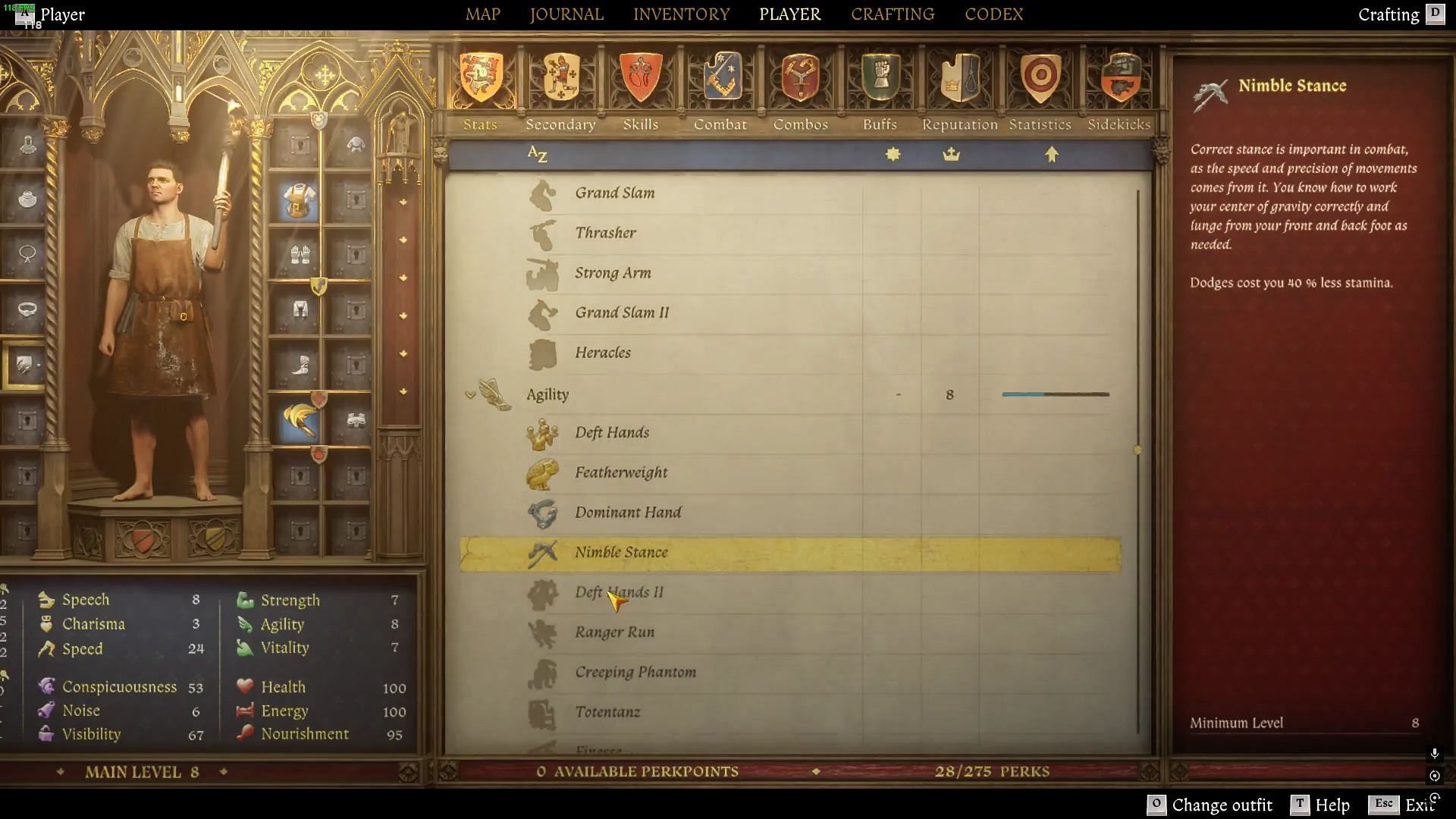 Nimble stance for Managing stamina in Kingdom Come Deliverance 2 (Image via Deep Silver)