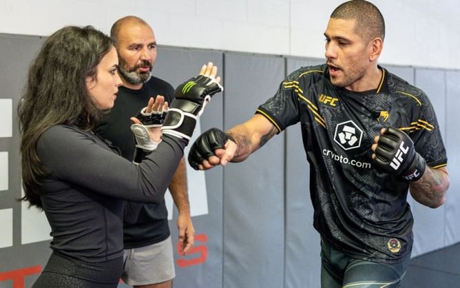 Video: Nina-Marie Daniele recreates Israel Adesanya's iconic post-win celebration after tapping out Alex Pereira