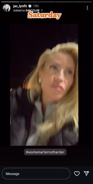 Alex Rodriguez's girlfriend Jaclyn motivates her followers to work smartly. Source - Instagram/@jac_lynfit