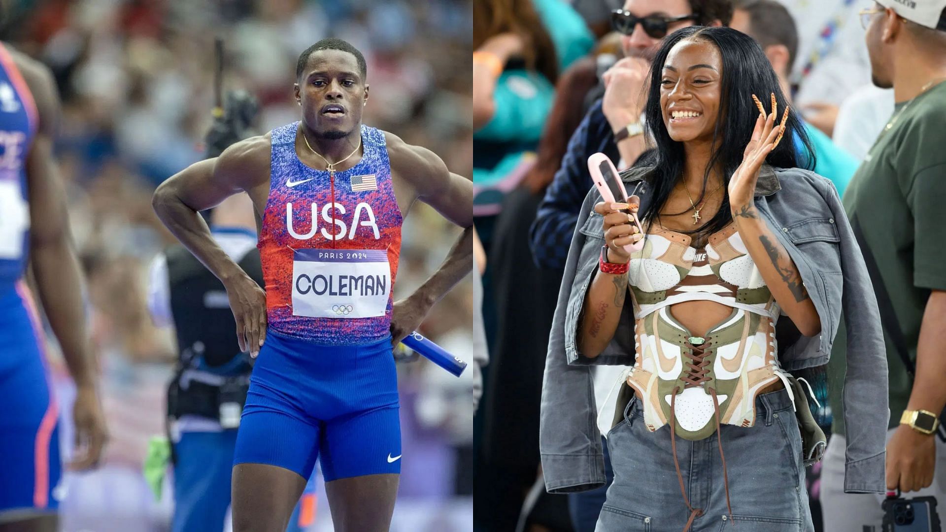 Christian Coleman (left) and Sha