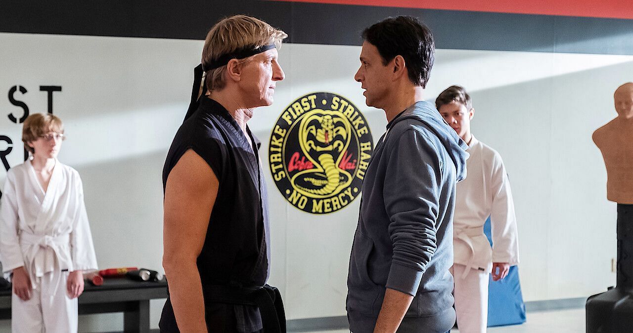 Moments Between Cobra Kai&#039;s Johnny and Daniel (Image via Netflix)