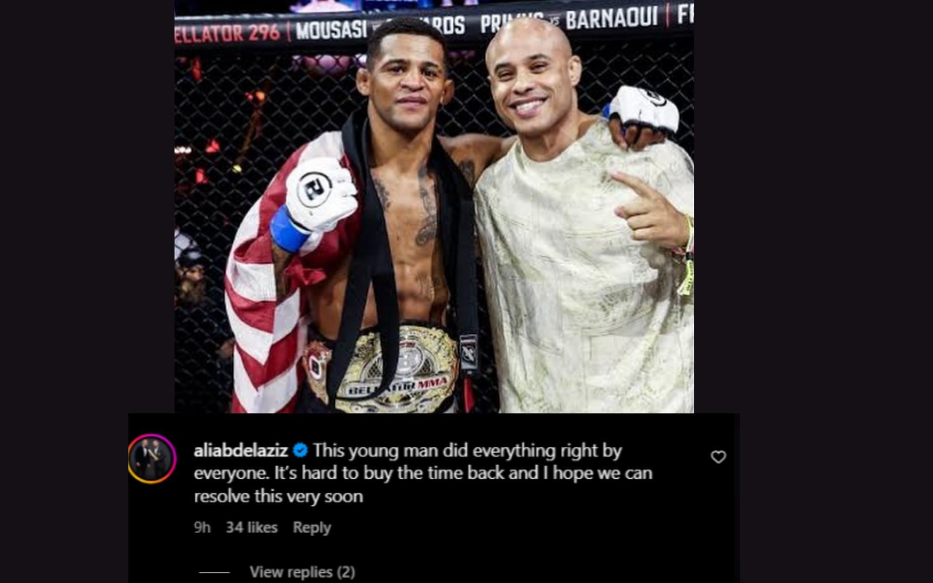 Screenshot of Ali Abdelaziz&#039;s comment on Patchy Mix&#039;x Instagram post [Image courtesy: @patchymix on Instagram]