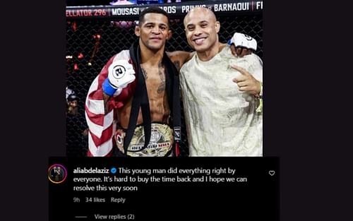 Screenshot of Ali Abdelaziz's comment on Patchy Mix'x Instagram post [Image courtesy: @patchymix on Instagram]