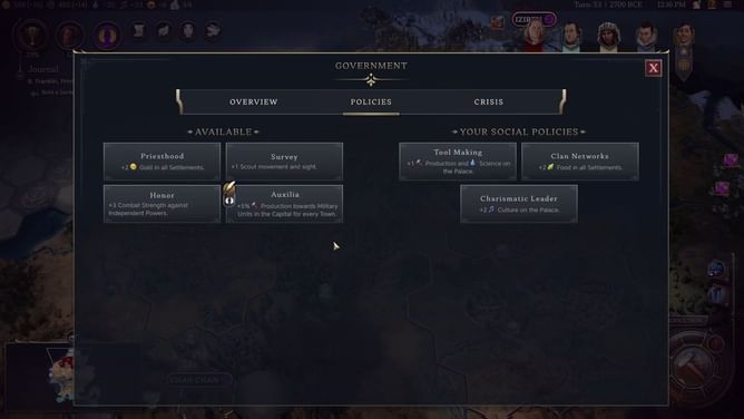 All Non-Unique Policies in Civilization 7