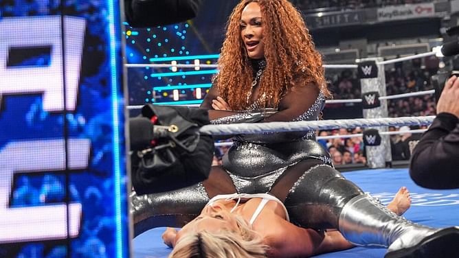 Nia Jax breaks character to praise a current rival