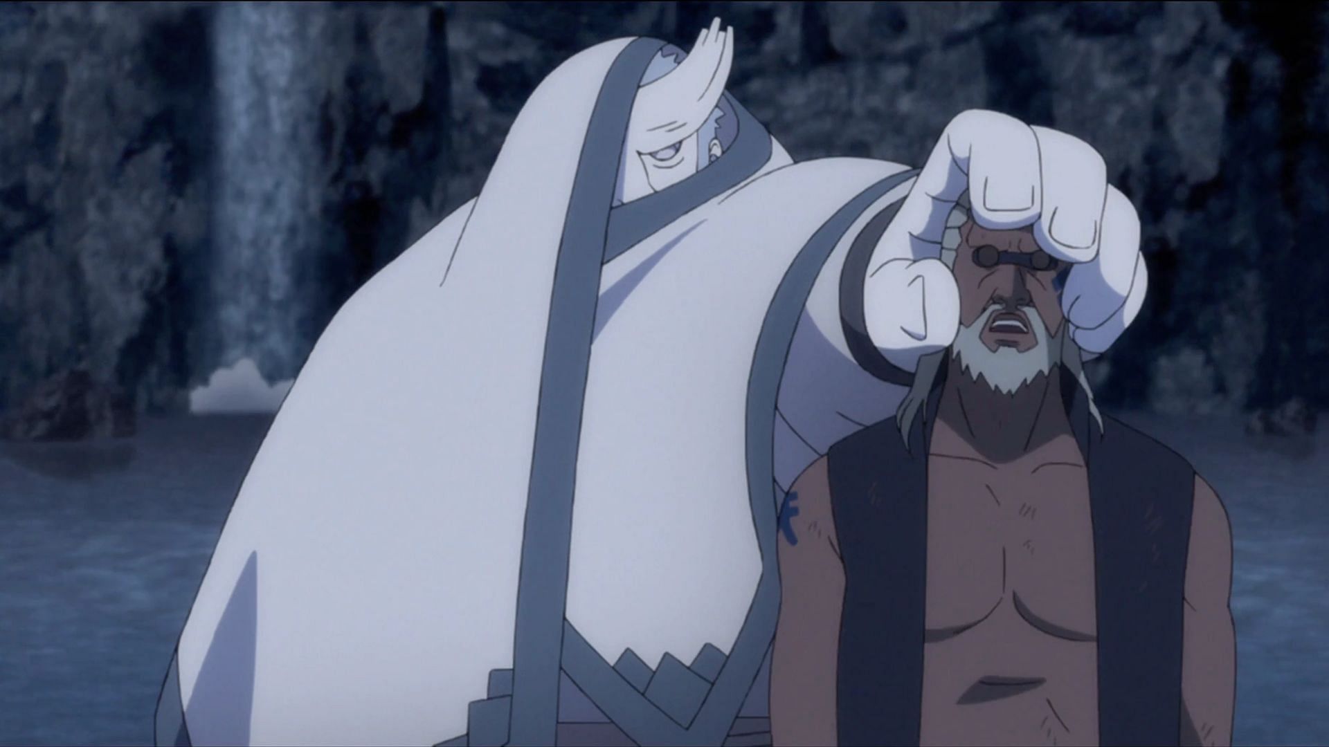 Killer Bee after he loses his fight against Momoshiki and Kinshiki (Image via Studio Pierrot)