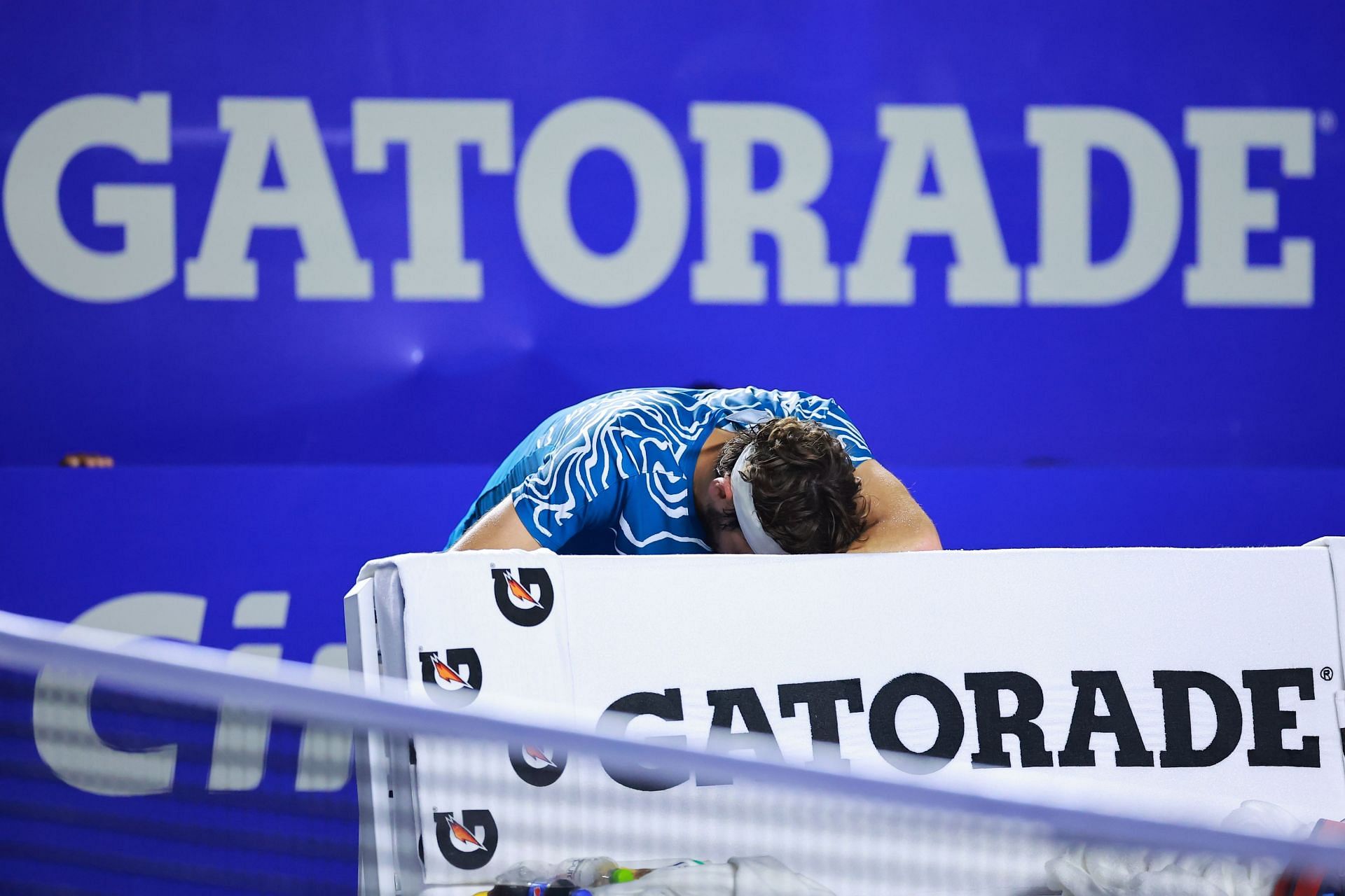 Taylor Fritz pictured at the 2023 Mexican Open semfinal against Tommy Paul in Acapulco - Image Source: Getty