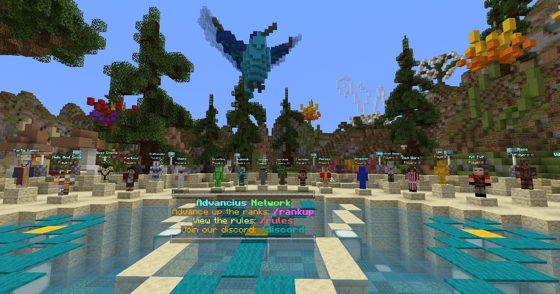 Advancius Network is a wonderful server (Image via Mojang Studios)