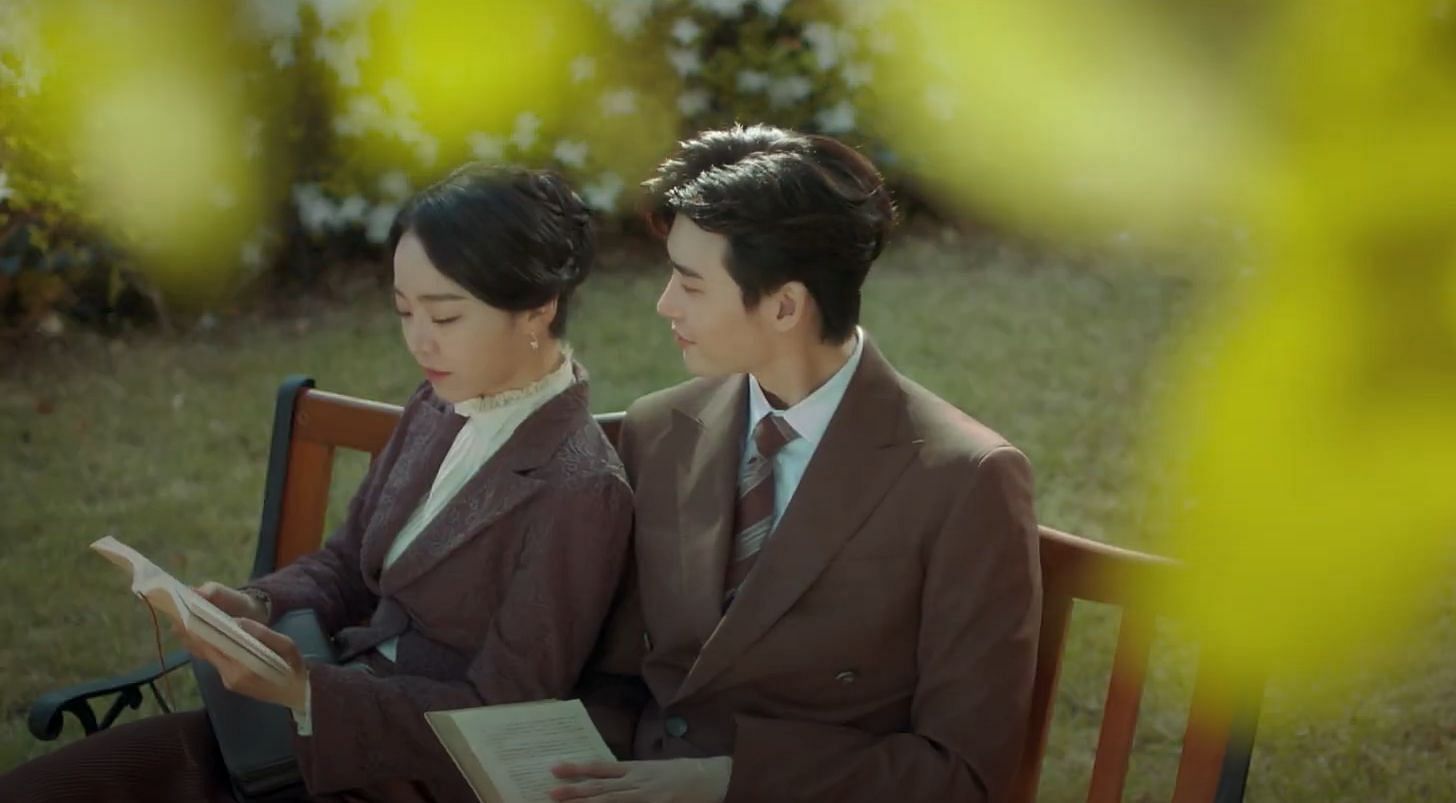 Lee Jong-suk and Shin Hae-sun in a still from The Hymn of Death. (Image via YouTube/Netflix Asia)